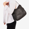 Bolso de hombro con bandolera, Serie floater/leather. 34x29x10 cm