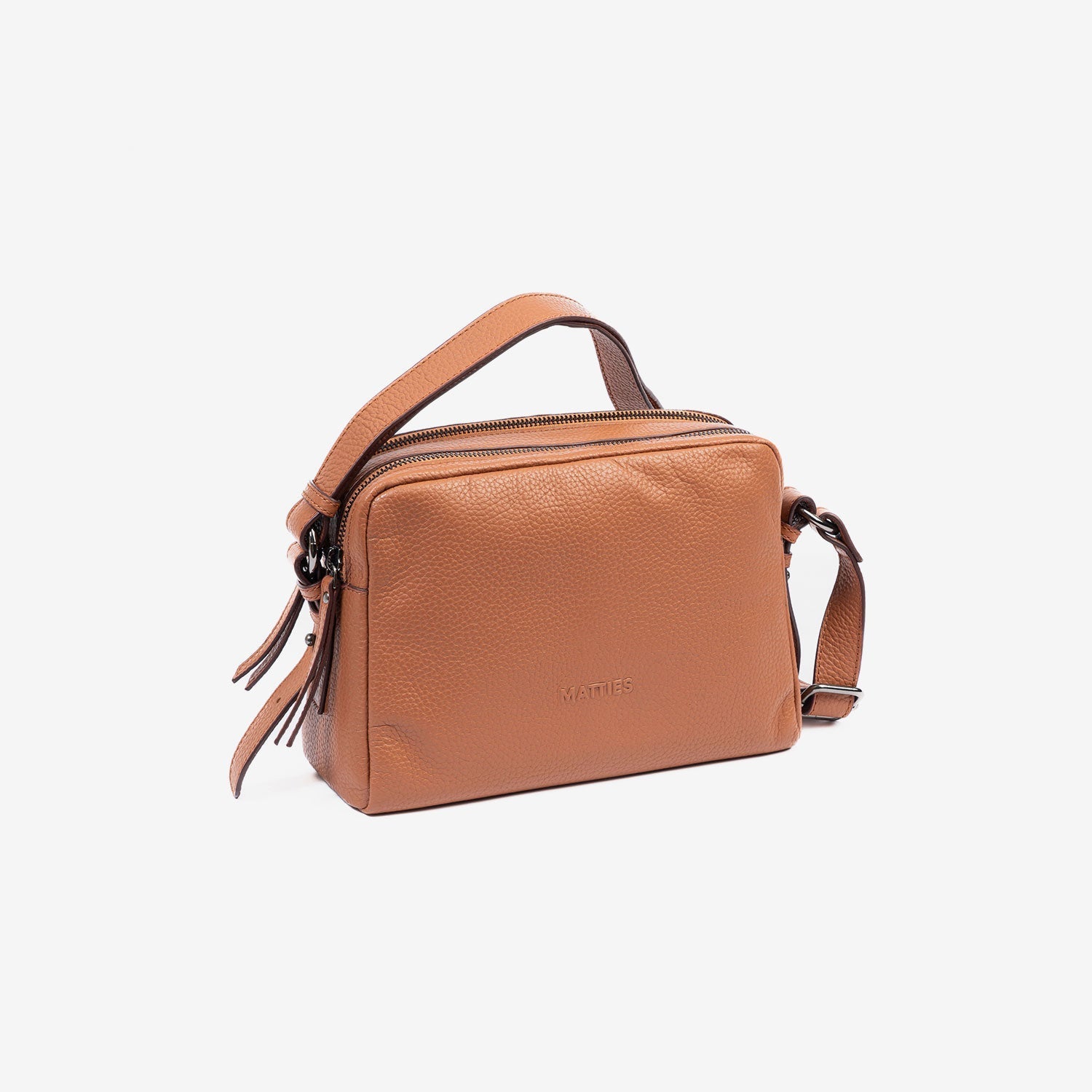 Bolso bandolera, Serie floater/leather. 25x19x07 cm
