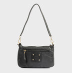 Bolso de hombro con bandolera de piel natural