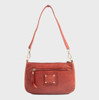 Bolso de hombro con bandolera de piel natural