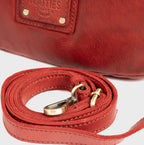 Bolso de hombro con bandolera de piel natural