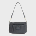 Bolso de hombro con bandolera de piel natural