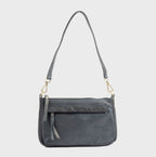 Bolso de hombro con bandolera de piel natural