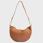 Bolso de hombro de piel natural