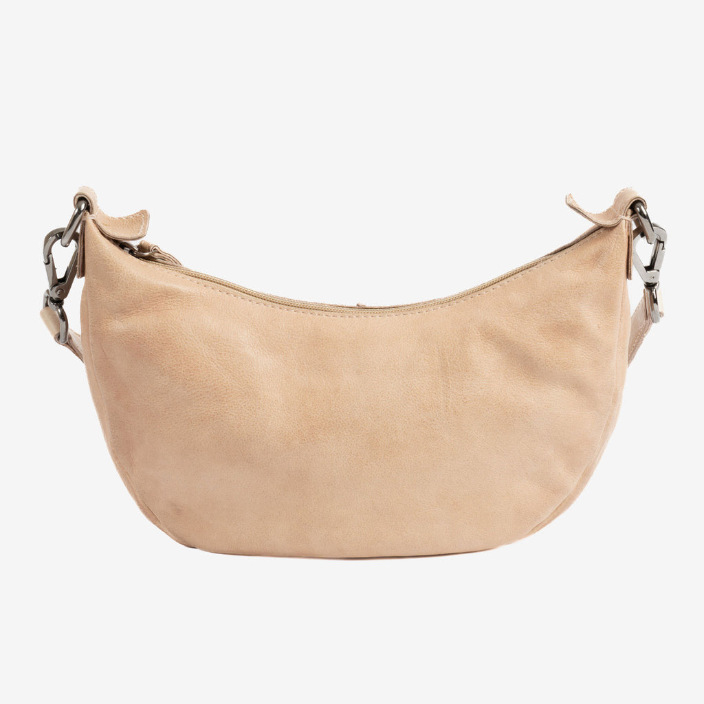 Bolso de hombro de piel natural