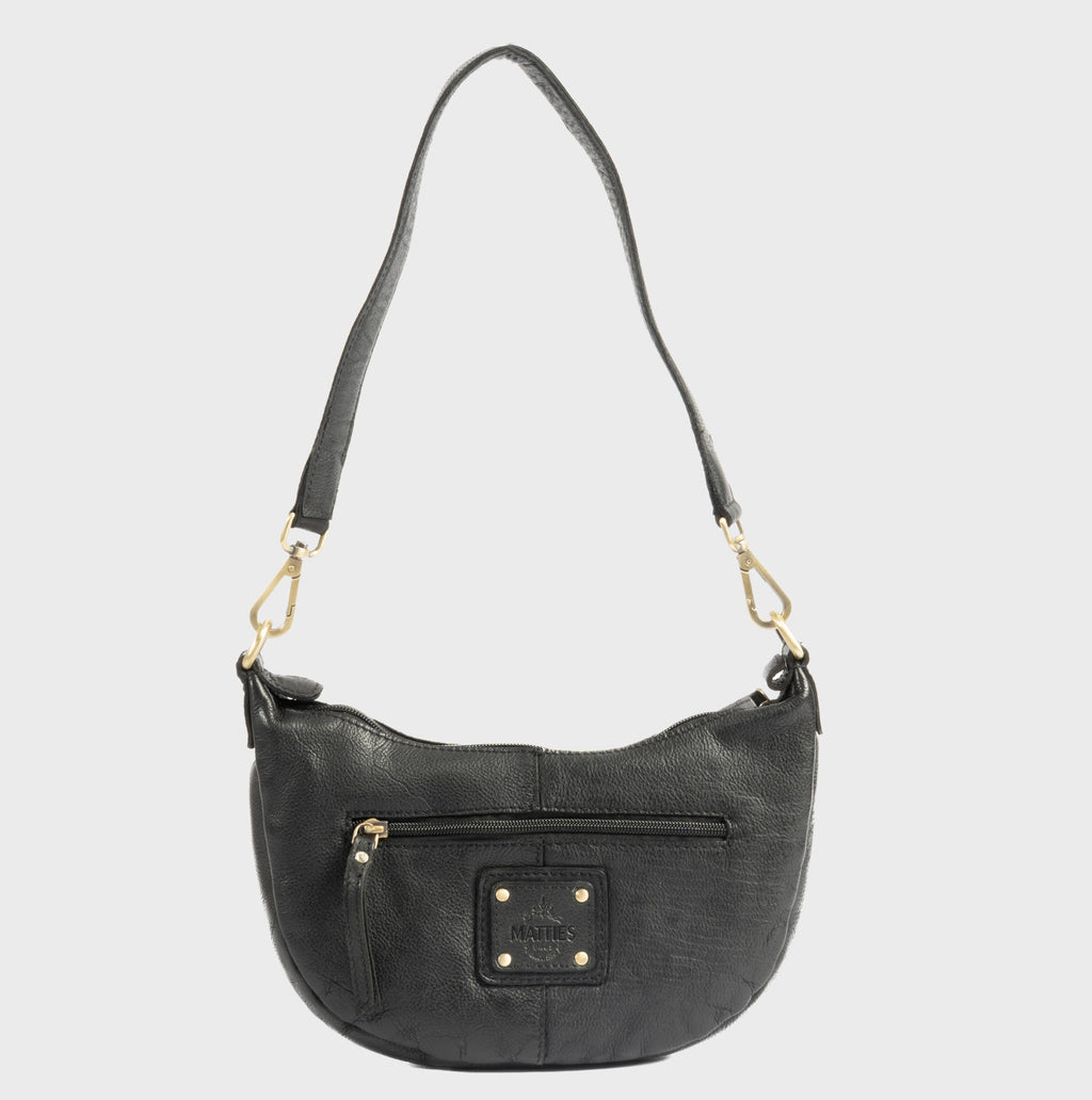 Bolso de hombro de piel natural