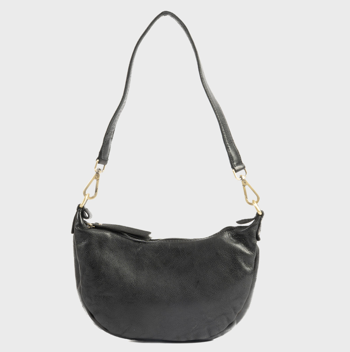 Bolso de hombro de piel natural