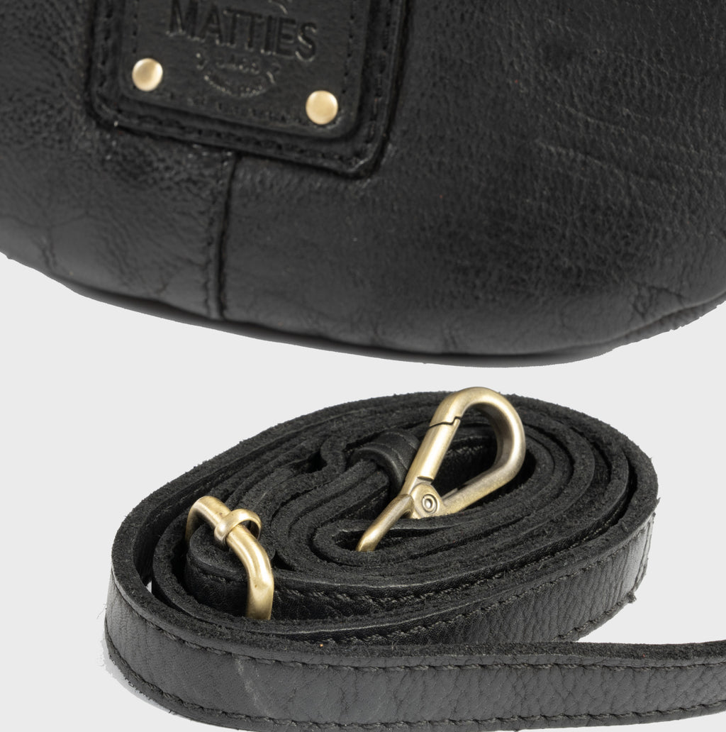 Bolso de hombro de piel natural