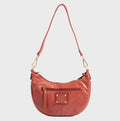 Bolso de hombro de piel natural