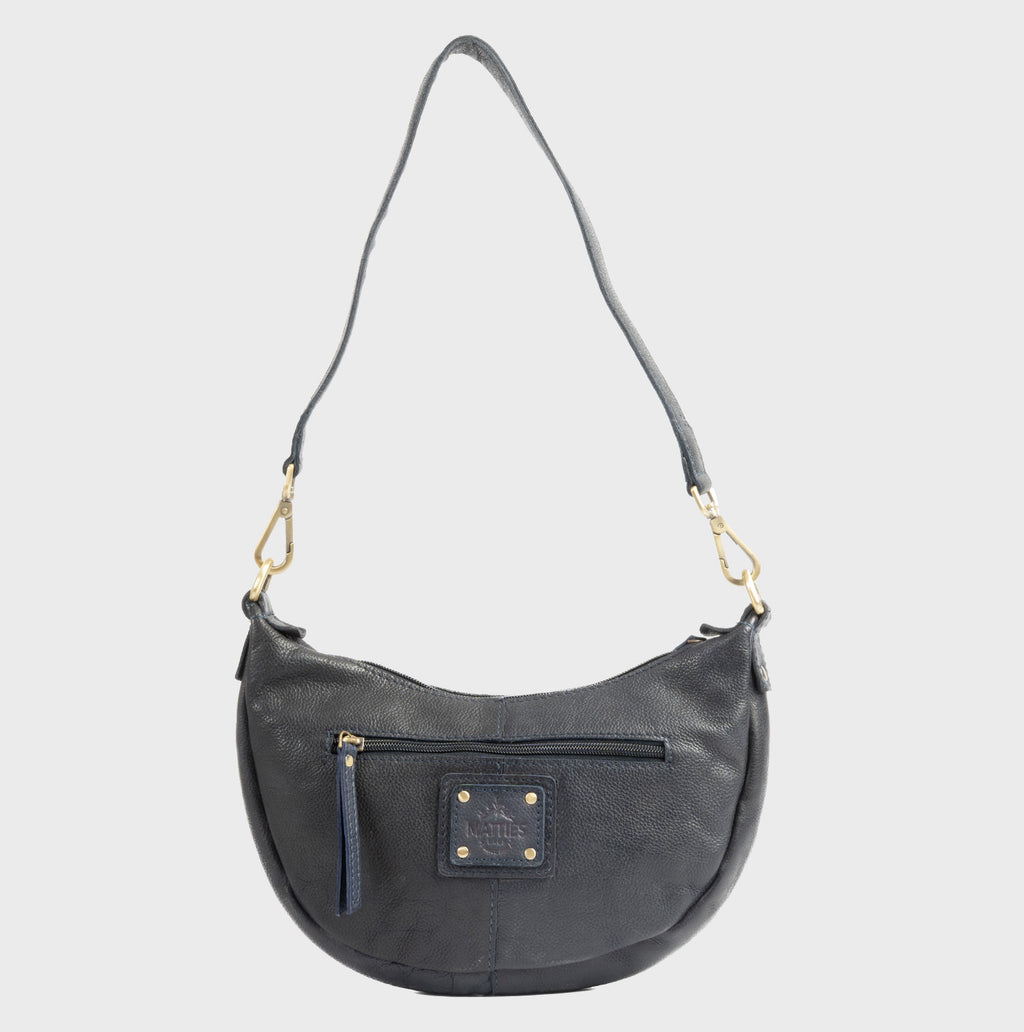 Bolso de hombro de piel natural