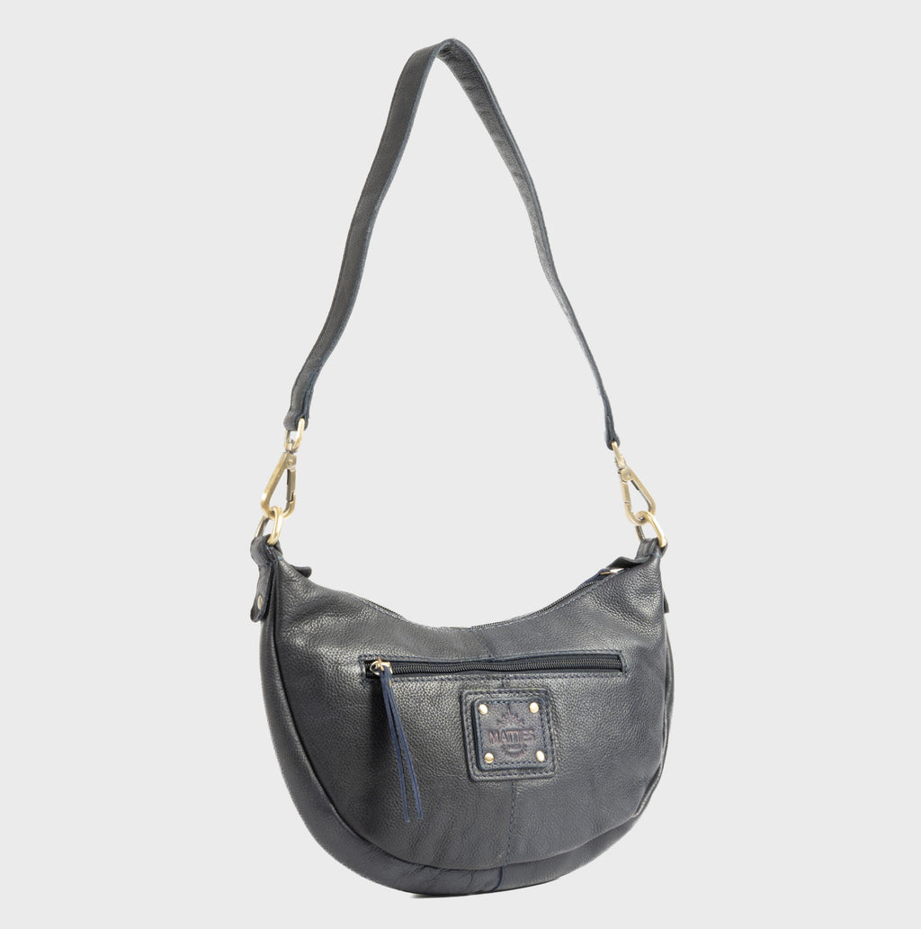 Bolso de hombro de piel natural