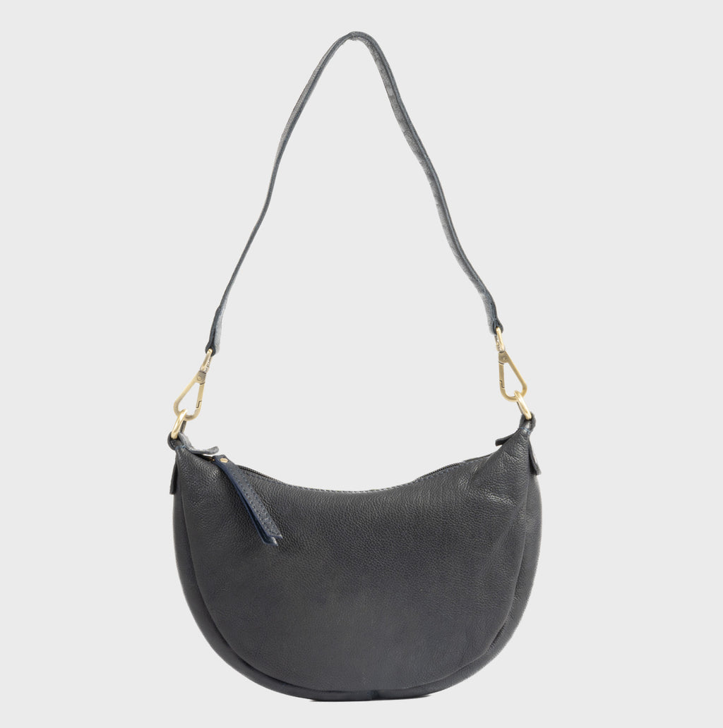 Bolso de hombro de piel natural