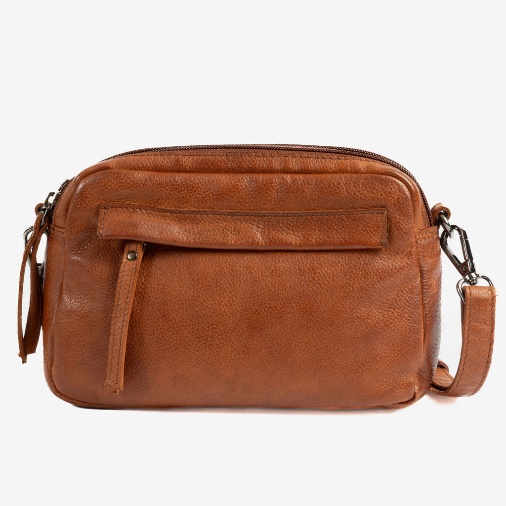 Bolso de piel natural con bandolera
