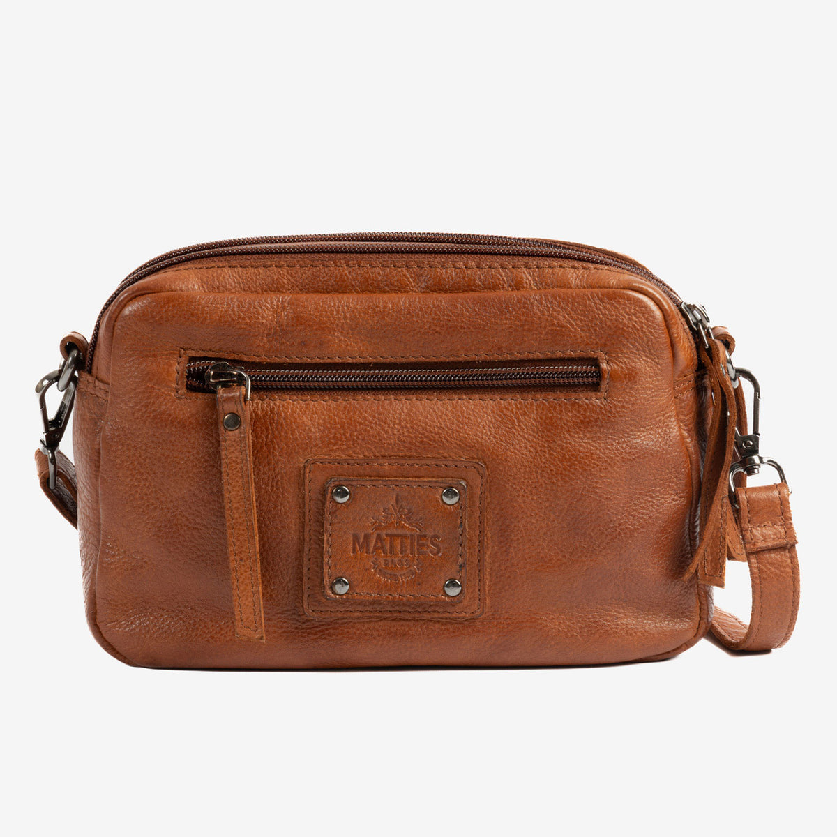 Bolso de piel natural con bandolera