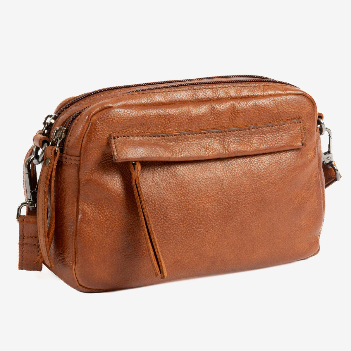 Bolso de piel natural con bandolera
