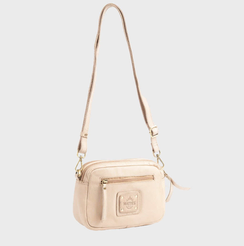 Bolso de piel natural con bandolera