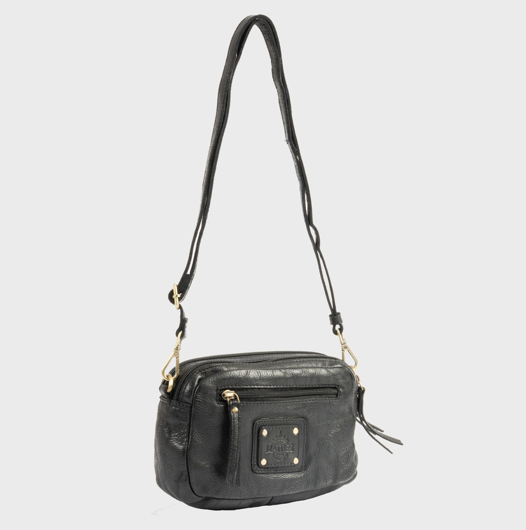 Bolso de piel natural con bandolera