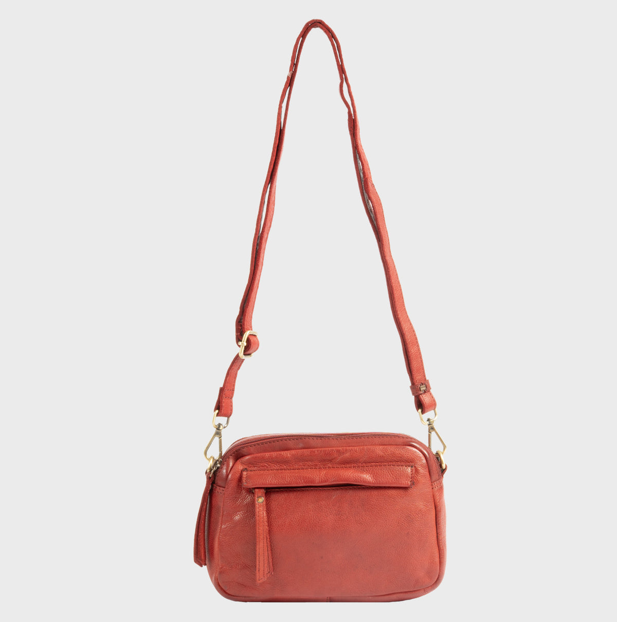 Bolso de piel natural con bandolera