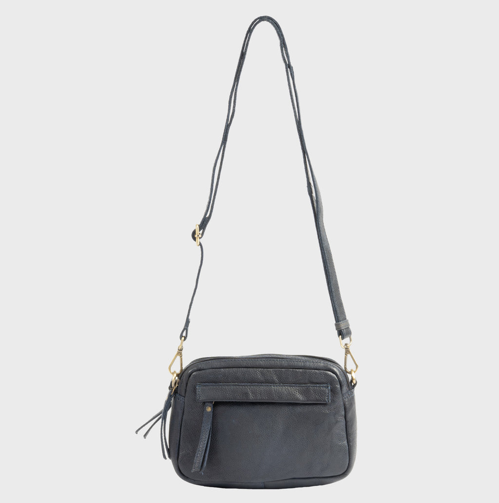 Bolso de piel natural con bandolera
