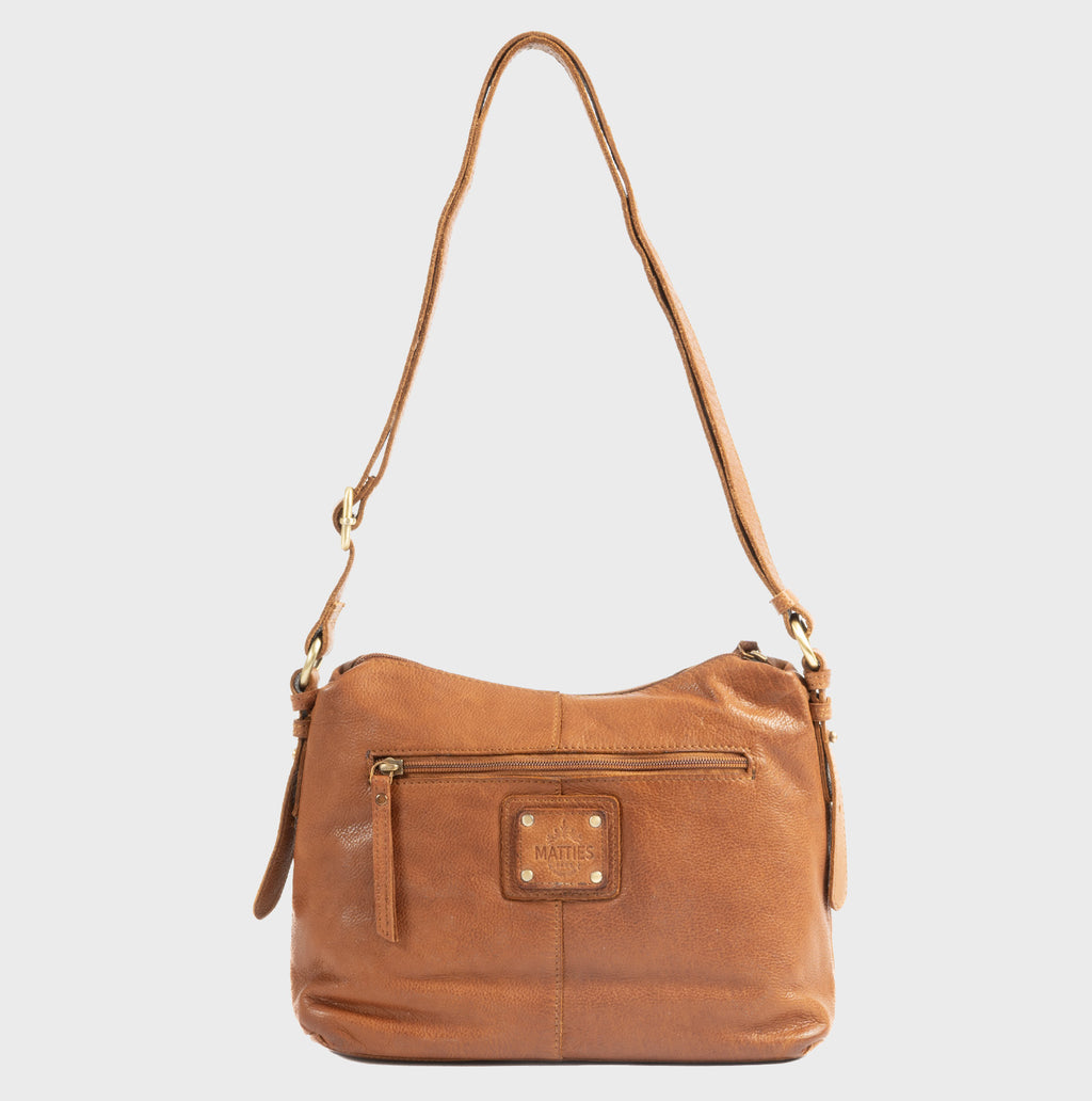 Bolso bandolera de piel natural elegante