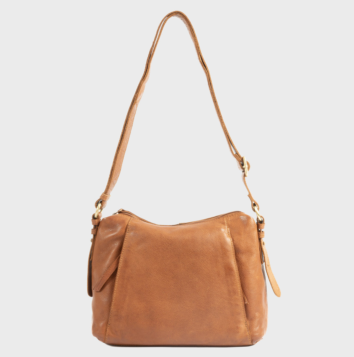 Bolso bandolera de piel natural elegante