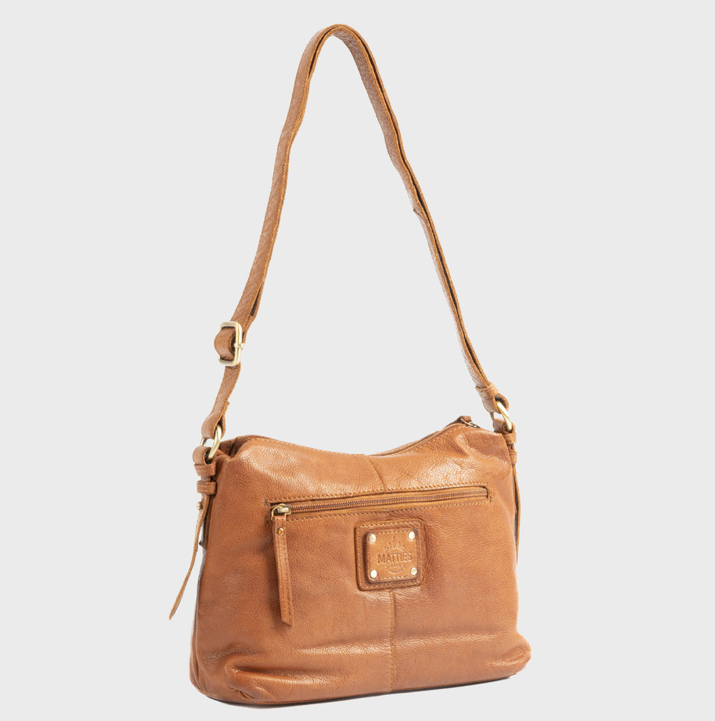 Bolso bandolera de piel natural elegante
