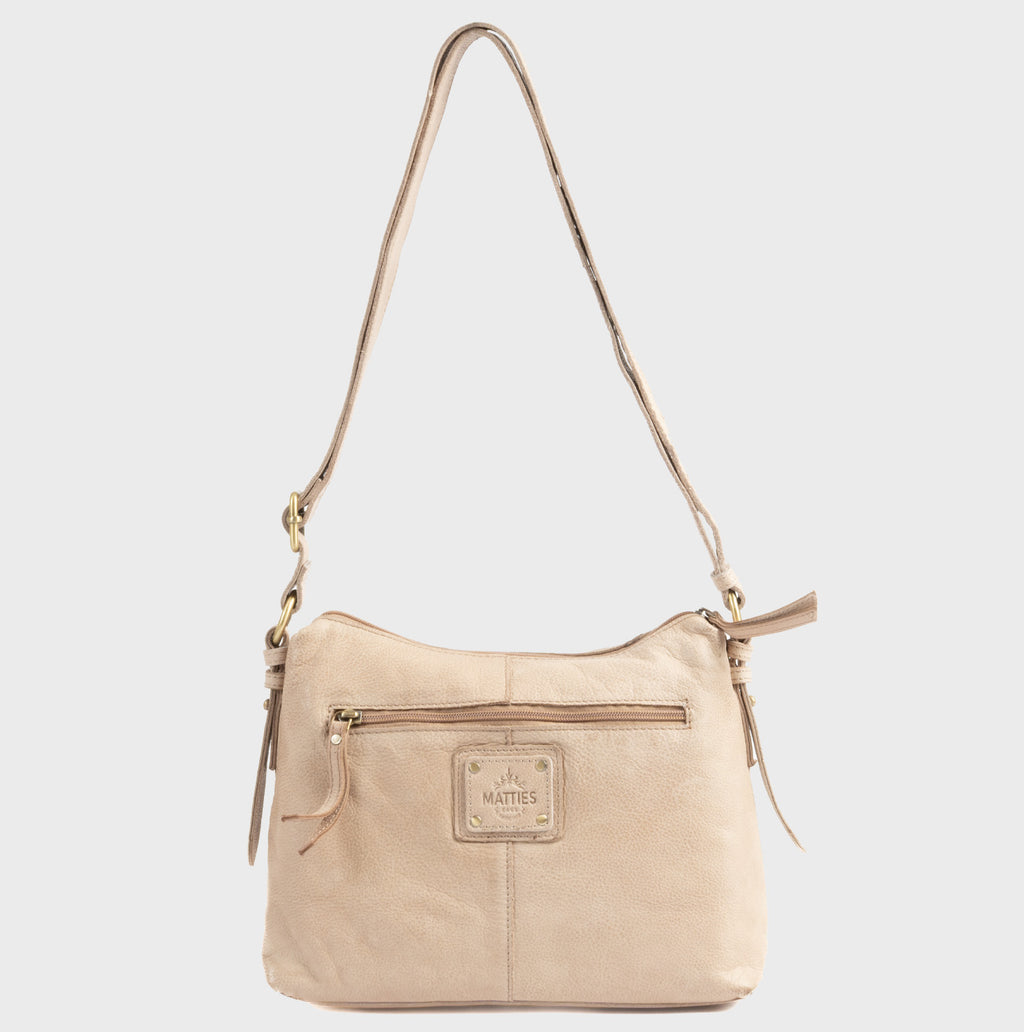 Bolso bandolera de piel natural elegante