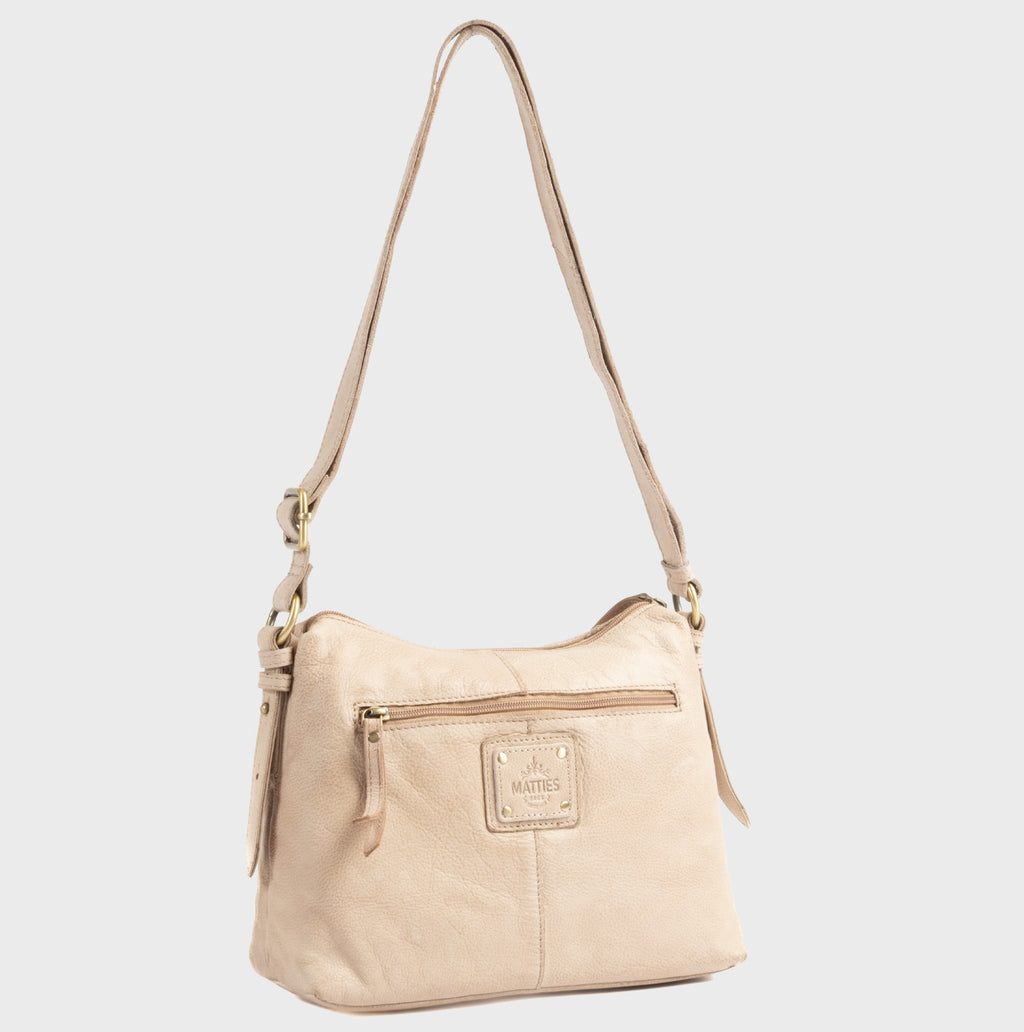 Bolso bandolera de piel natural elegante