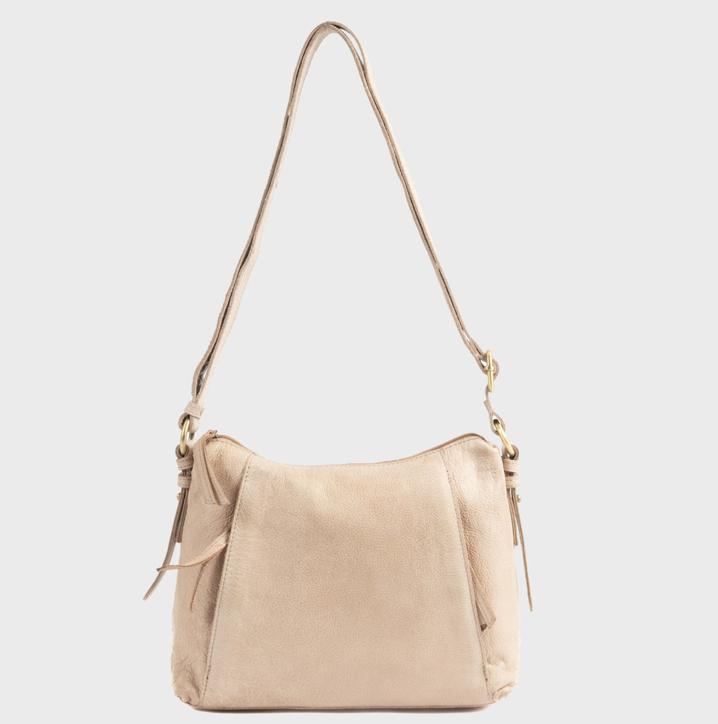 Bolso bandolera de piel natural elegante