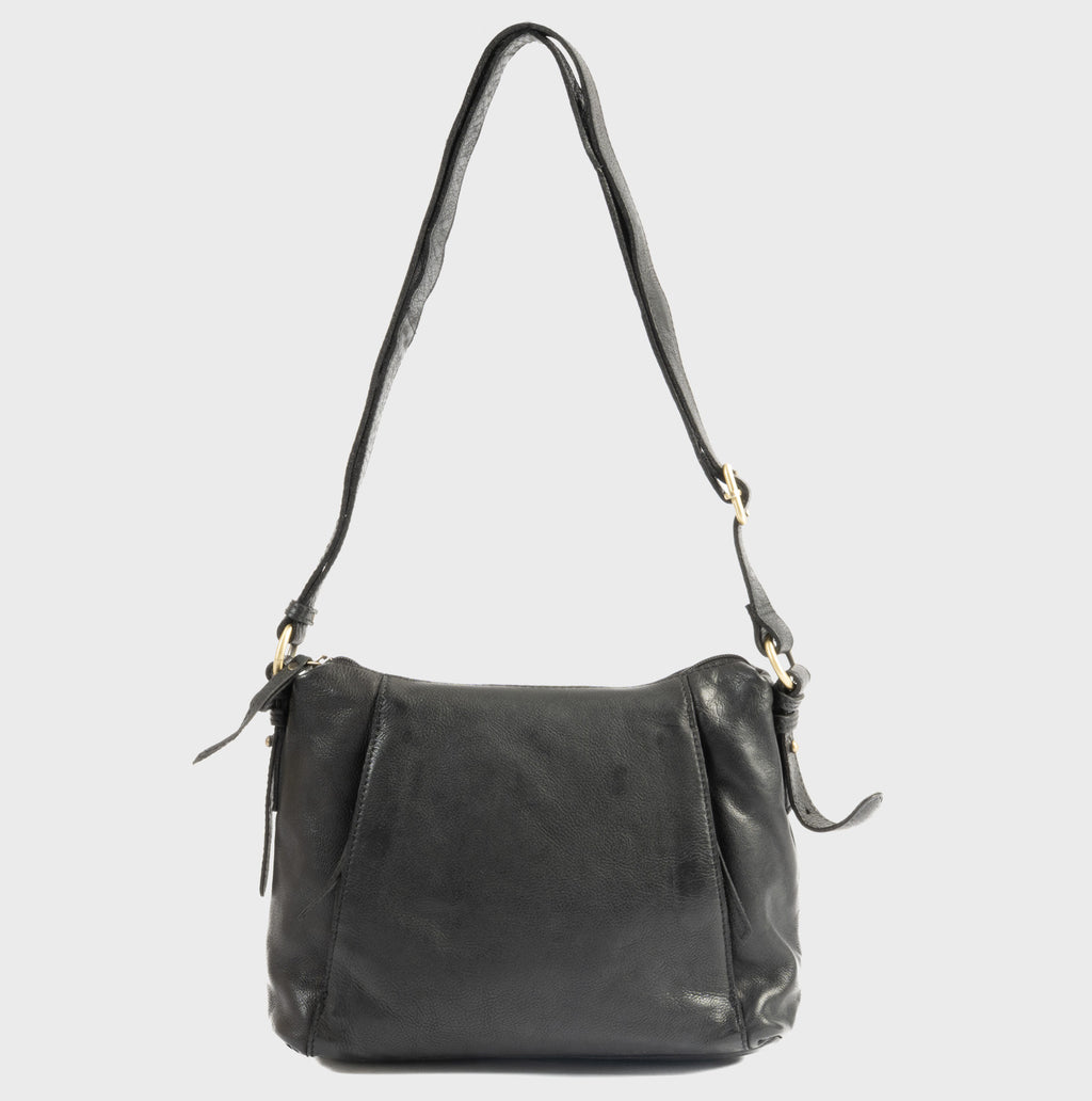 Bolso bandolera de piel natural elegante