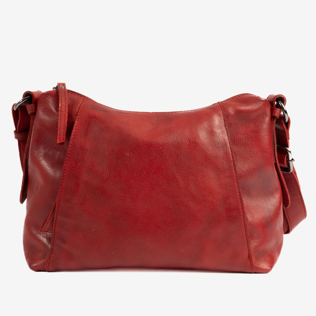 Bolso bandolera de piel natural elegante