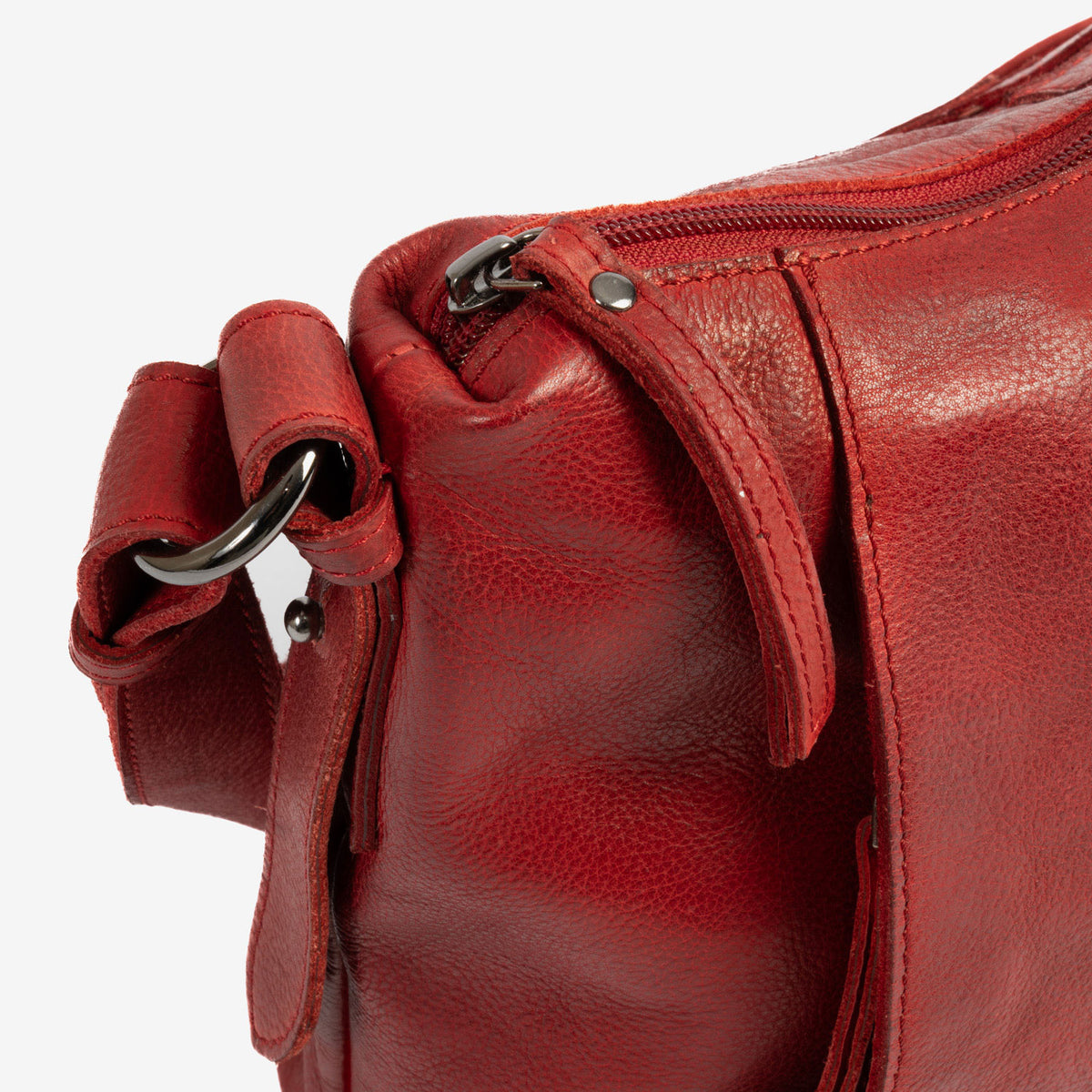 Bolso bandolera de piel natural elegante