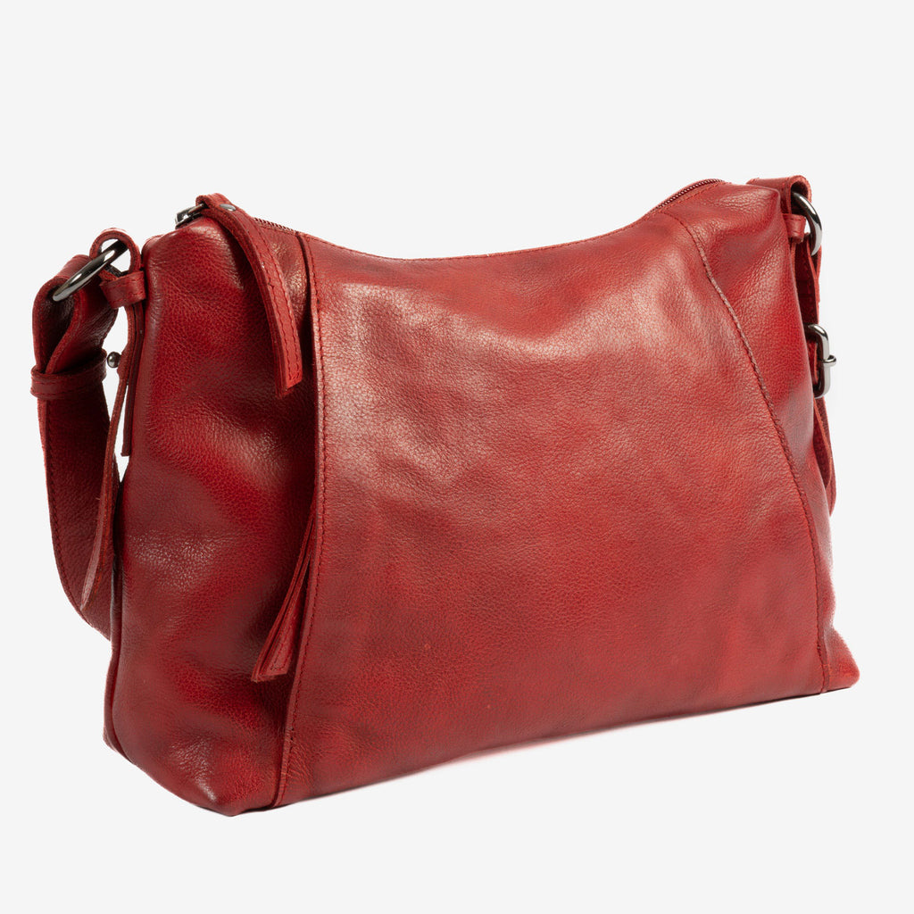 Bolso bandolera de piel natural elegante