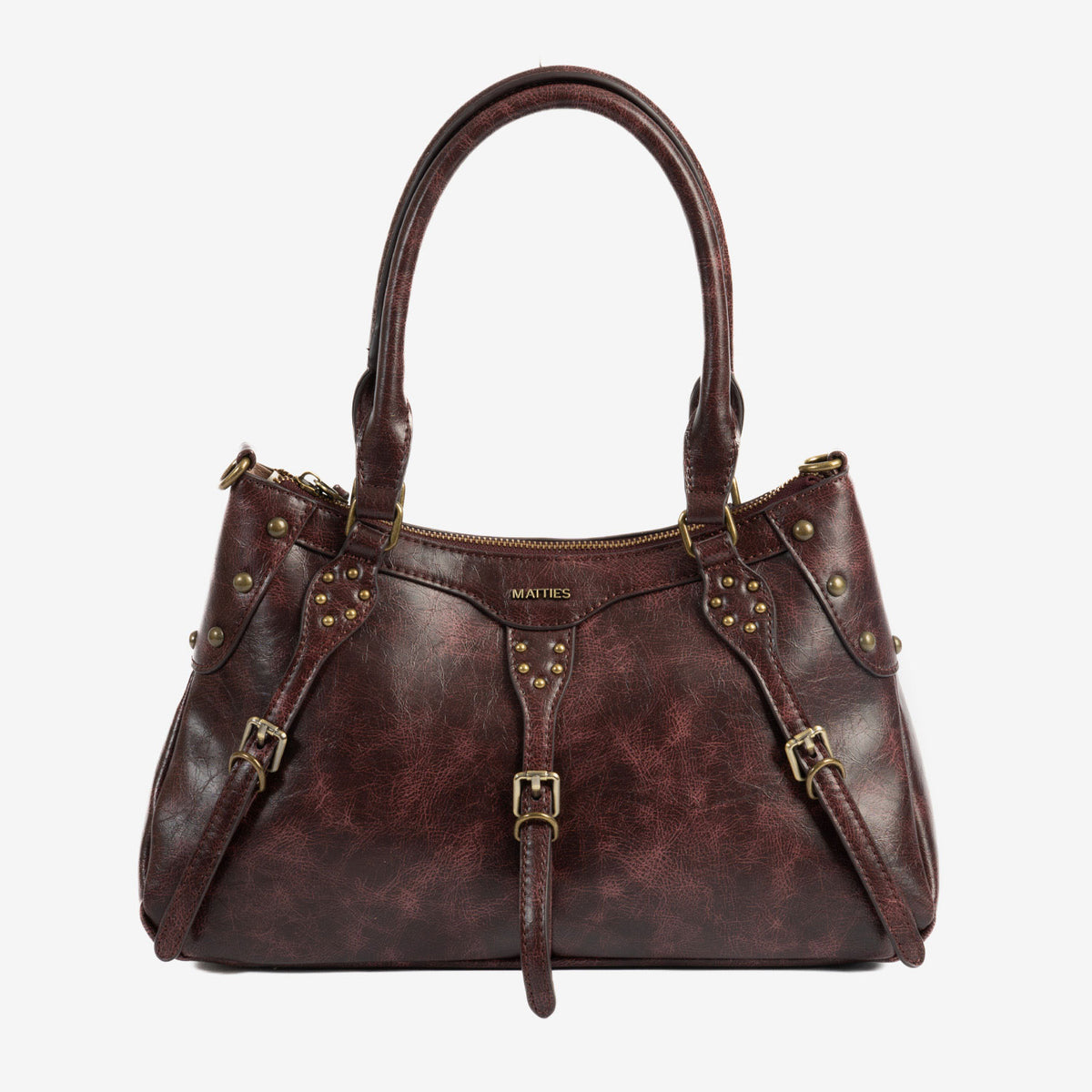 Bolso de hombro con bandolera, Serie Bergen. 34x21x10.5 cm
