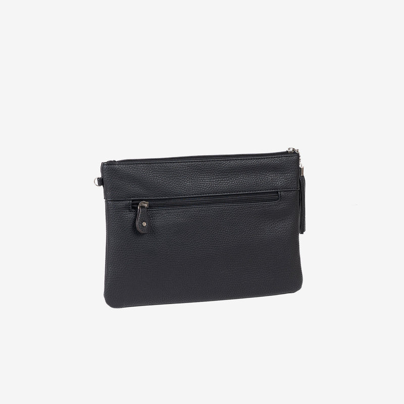 Bolso de mano Negro, Serie Carteras. 29x21 cm