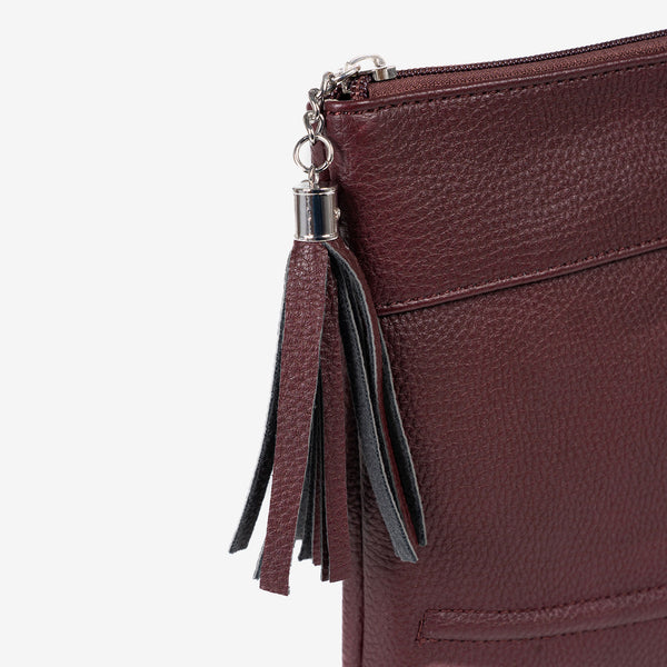 Bordeaux handbag, Wallets Series. 29x21cm