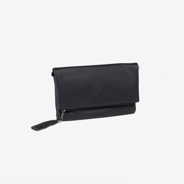 Folded clutch wallet, Black, Wallets Series. 28x18cm