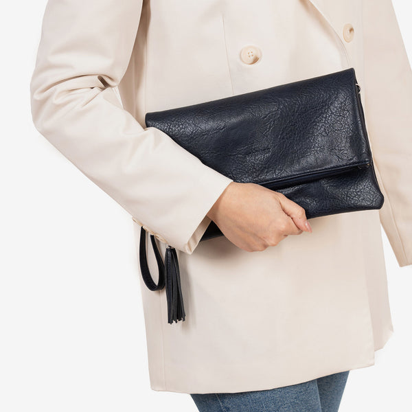 Blue folded handbag, Clutch bags Collection