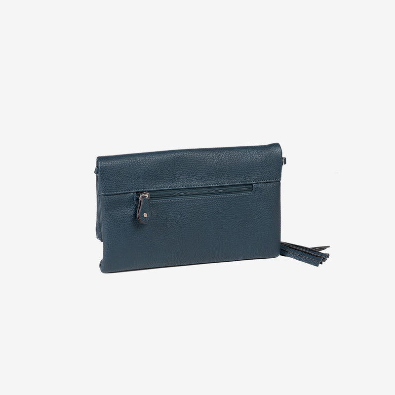 Folded clutch wallet, Blue, Wallets Series. 28x18cm