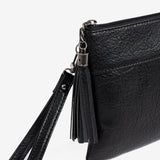 Black hand bag with detachable shoulder strap, Clutch bags collection