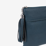 Handbag with shoulder strap, blue, Carteras Series. 26x17cm