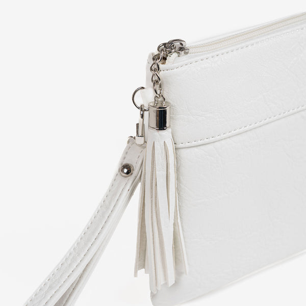 White handbag detachable shoulder strap, Clutch bags collection