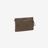 Clutch with shoulder strap, khaki color, Carteras Series. 26x17cm