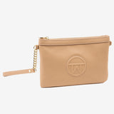 Handbag with shoulder strap, camel color, Handbags series. 26x17 cm