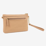 Handbag with shoulder strap, camel color, Handbags series. 26x17 cm