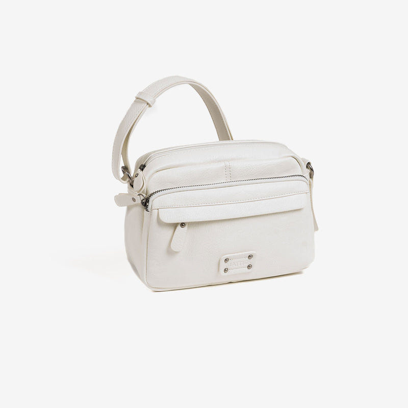 Cross body Bag, White Color, Classic Collection
