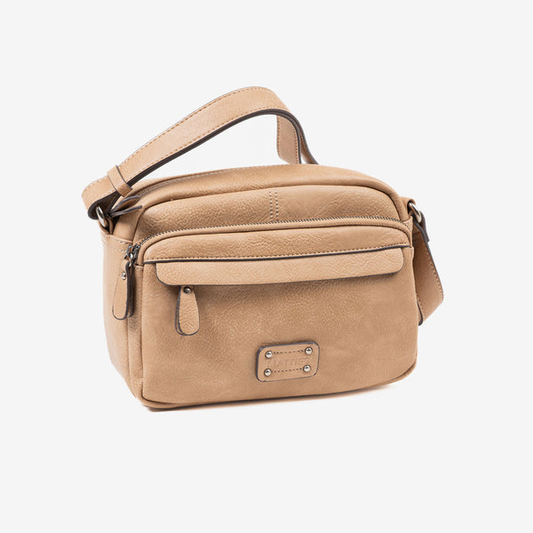 Crossbody bag, camel-v color, Classics Series. 24x17x10 cm