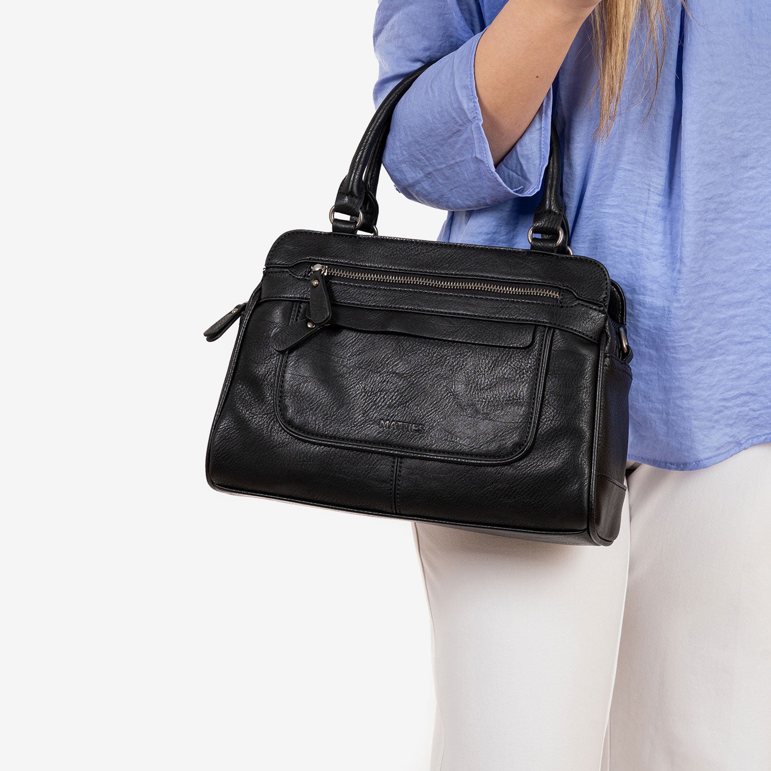 Handbag and shoulder bag Classic Series black-v. 32x22x10 cm