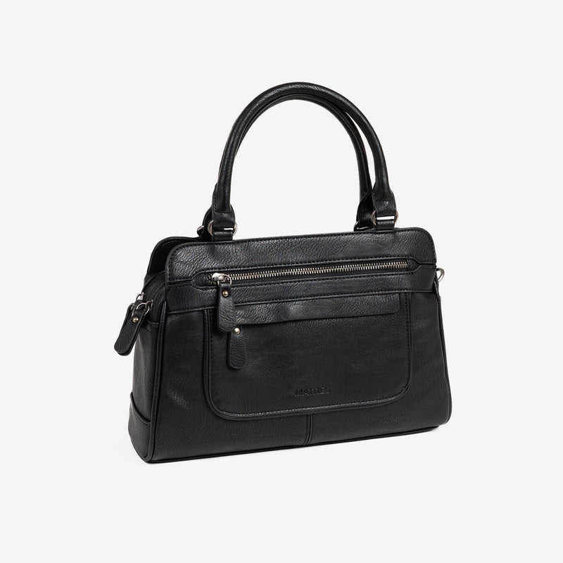 Handbag and cross body strap, Collection Clásicos, black