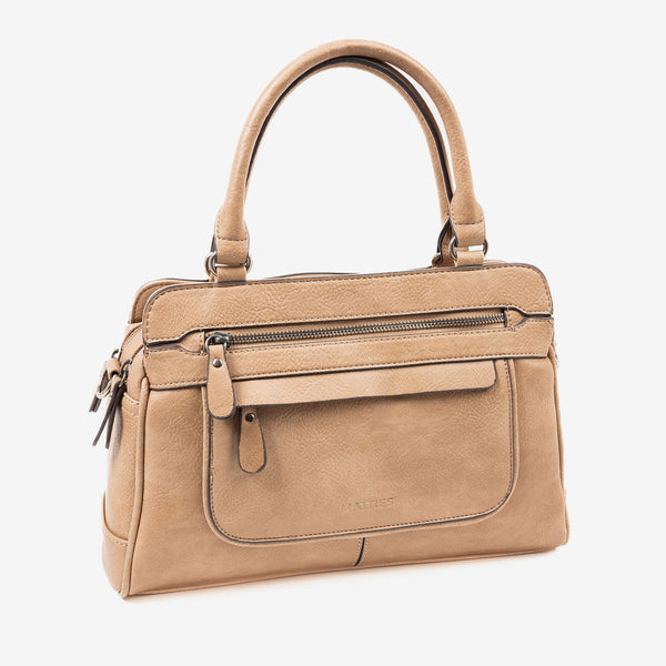 Handbag and shoulder bag Classic Series, camel color, v. 32x22x10 cm